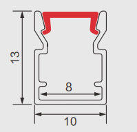 10*13mm 2.5m Stand Length Led Aluminium Profile Channel Package within Carton Box
