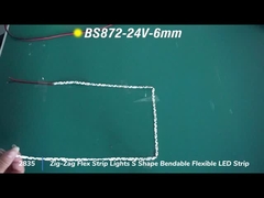 12V 24V 6mm 8mm 2835 Zig-Zag Flex Strip Lumières en forme de S Bandes LED flexibles pliables